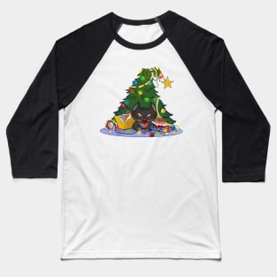 Cat-mess-tree Baseball T-Shirt